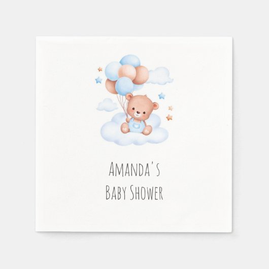 Serviette En Papier On Peut Attendre ! Baby shower serviettes (Devant)