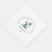 Serviette En Papier On peut attendre Blue Teddy Bear (Coin)