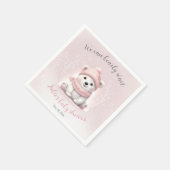 Serviette En Papier On Peut Attendre De Près Le Baby shower D'Ours Pol (Coin)