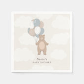 Serviette En Papier On Peut Attendre | Garçon bleu neutre (Devant)