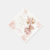 Serviette En Papier On peut attendre le Baby shower de fille rose (Coin)