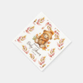 Serviette En Papier On peut attendre le Baby shower rose (Coin)