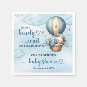 Serviette En Papier On peut attendre mignon ours en peluche dormant