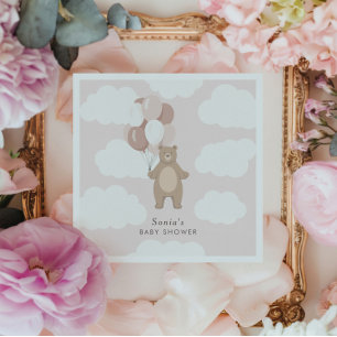 Serviette En Papier On Peut Attendre   Petites filles rose pâle