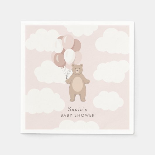 Serviette En Papier On Peut Attendre | Petites filles rose pâle (Devant)