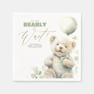 Serviette En Papier On peut attendre prématurément - mignon Baby showe