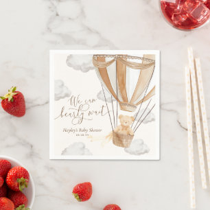 Serviette En Papier On Peut Attendre Tan Baby shower