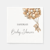 Serviette En Papier On Peut Attendre Teddy Balloon Serviettes (Devant)