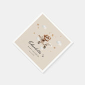 Serviette En Papier On peut attendre! Teddy Bear & Avion (Coin)