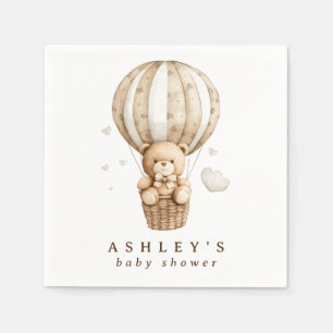 Serviette En Papier On Peut Attendre Teddy Bear Baby shower