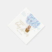 Serviette En Papier On Peut Attendre Teddy Bear Blue Boy Baby shower (Coin)