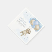 Serviette En Papier On peut attendre Teddy Bear Boy Baby shower Invi (Coin)
