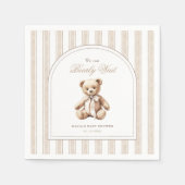 Serviette En Papier On peut attendre un Baby shower élégant (Devant)