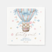 Serviette En Papier On peut attendre un garçon fille Baby shower jumea (Devant)