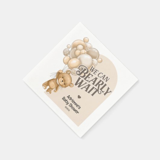 Serviette En Papier On peut attendre un ours en peluche neutre (Coin)