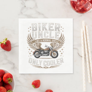 Serviette En Papier Oncle Motard Fête des Pères Moto