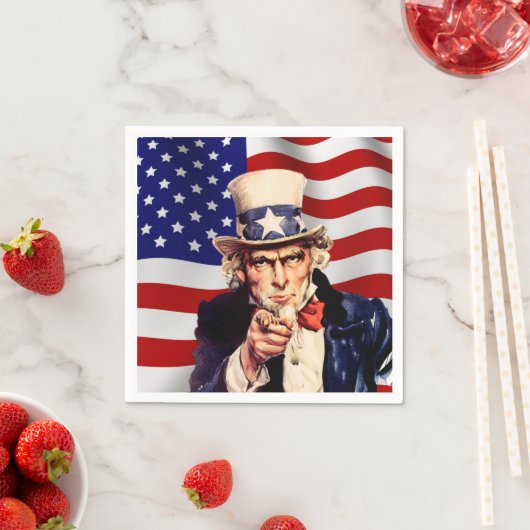 Serviette En Papier Oncle Sam 1 (En situation)