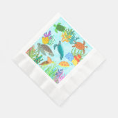Serviette En Papier Onder Ocean Green Sea Turtle fête anniversaire (Coin)