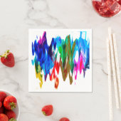 Serviette En Papier Ondes colorées (En situation)