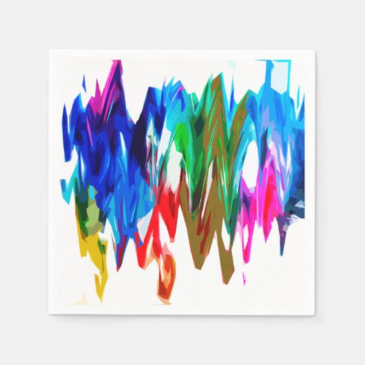 Serviette En Papier Ondes colorées (Devant)