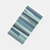 Serviette En Papier Ondes océaniques géométriques bleues (Coin)
