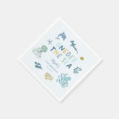 Serviette En Papier ONE der The Sea Boy Birthday Party (Coin)