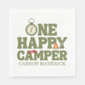 Serviette En Papier One Happy Camper Boys Birthday  (Devant)