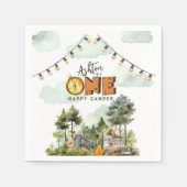 Serviette En Papier One Happy Camper First Birthday (Devant)
