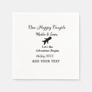 Serviette En Papier One happy Couple, l'aventure commence co mariage