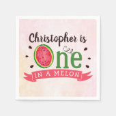 Serviette En Papier One In A Melon 1er Anniversaire (Devant)