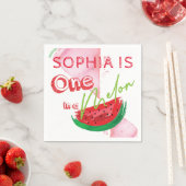Serviette En Papier One In a Melon 1er anniversaire (En situation)
