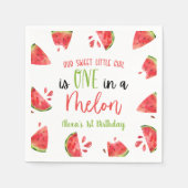 Serviette En Papier One In A Melon 1er Anniversaire Fête Watermelon (Devant)