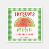 Serviette En Papier One in a Melon 1st Birthday – Cute Watermelon (Devant)