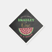 Serviette En Papier One In A Melon Chalkboard 1er anniversaire (Coin)