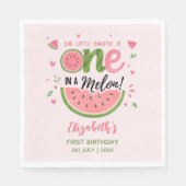 Serviette En Papier One in a Melon! First Birthday Girl Party (Devant)