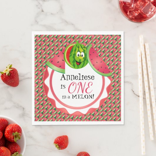 Serviette En Papier One In A Melon L'anniversaire de l'enfant (En situation)