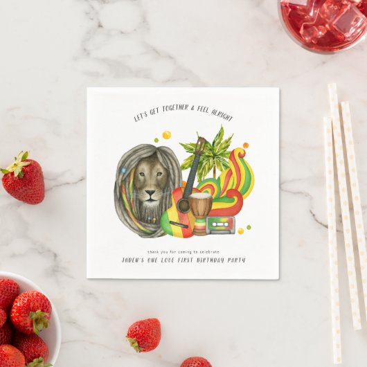 Serviette En Papier One Love First Birthday Party (En situation)