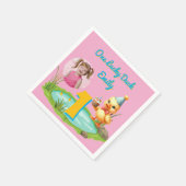 Serviette En Papier One Lucky Duck Kids 1st Birthday Photo (Coin)