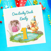Serviette En Papier One Lucky Duck Kids 1st Birthday Photo