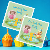 Serviette En Papier One Lucky Duck Kids 1st Birthday Photo