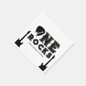Serviette En Papier One Rocks Guitar Pick 1st Birthday Party (Coin)