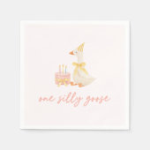 Serviette En Papier One Silly Goose 1st Birthday (Devant)