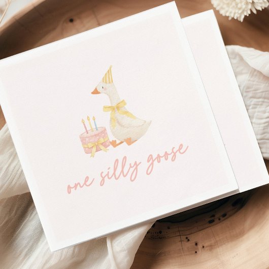 Serviette En Papier One Silly Goose 1st Birthday