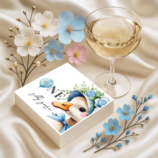 Serviette En Papier One Silly Goose Boy Birthday