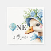 Serviette En Papier One Silly Goose Boy Birthday  (Devant)