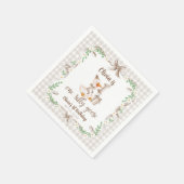 Serviette En Papier One Silly Goose Brown Bow 1st Birthday (Coin)