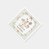 Serviette En Papier One Silly Goose Brown Bow 1st Birthday (Coin)