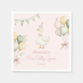 Serviette En Papier One Silly Goose Girl 1st Birthday (Devant)