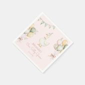 Serviette En Papier One Silly Goose Girl 1st Birthday (Coin)