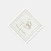 Serviette En Papier One Silly Goose Green Hand Drawn 1st Birthday (Coin)